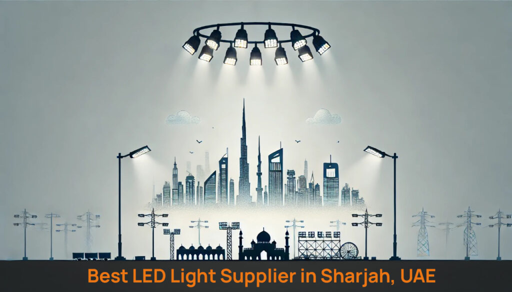 High-quality industrial LED lighting solutions for warehouses, factories, and ports in Sharjah, UAE.